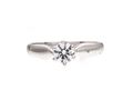 0.40ct round brilliant cut diamond solitaire ring in platinum