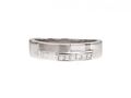 18kt white gold square wedding ring with princess cut diamonds