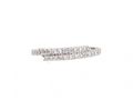 18kt white gold diamond crossover ring