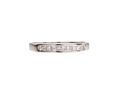 Contemporary princess cut diamond half eternity ring