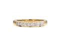 Diamond illusion set half eternity ring in 18kt yellow gold