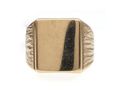 1973 heavy rectangular signet ring in 9kt yellow gold