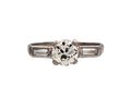 1920s diamond solitaire engagement ring in platinum