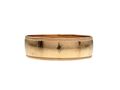 6mm millegrain border wedding ring in 9kt yellow gold