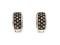 18kt brown diamond and diamond hinged cuff earrings signed Gavello