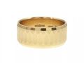 Retro 18kt yellow gold faceted 8mm wedding ring