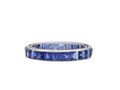 Vintage Square Sapphire Full Eternity Ring in 18kt White Gold