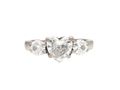 1.02ct Heart Shape Diamond Three Stone Engagement Ring