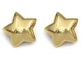 1980s Large Puffy Star Earrings in 18kt Yellow Gold