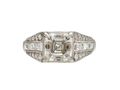 Art Deco 1.71ct Asscher Cut Diamond Solitaire in Platinum