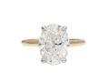 18kt yellow gold 3.03ct oval brilliant cut diamond solitaire engagement ring