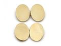 Heavy 18kt yellow gold double oval cufflinks