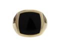 cushion shape onyx signet ring,