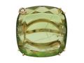 5.80ct cushion shape portrait cut peridot cocktail ring in 18kt yellow gold