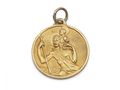 St. Christopher medallion in 18kt yellow gold