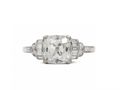 Art Deco 1.40ct cushion shape Old Mine cut diamond solitaire ring