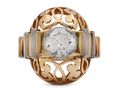 Retro Jean Després diamond open bombe shield ring