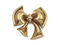 Retro bow brooch set with diamonds in gold