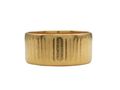 1950s flat ribbed 8mm cigar band ring in 22kt yellow gold