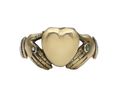 Rare antique Fenian Claddagh, locket ring in 9kt gold