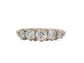Victorian five stone diamond carved ring in 18kt gold