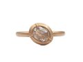 Rose cut diamond bezel set solitaire in 18kt rose gold