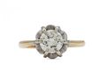 1980s diamond solitaire engagement ring in 18kt gold