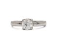 De Beers 0.45ct round brilliant cut diamond solitaire engagement ring