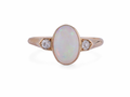 dwardian opal and diamond three stone ring in 18kt rose gold from Courtville Antiques