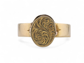 VictorianOval Mourning Locket Mourning Ring In 15kt Yellow Gold