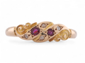 1897 Ruby And Diamond Gypsy Ring In 15kt Yellow Gold