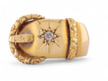 1907 Diamond Set Buckle Ring In 18kt Yellow Gold