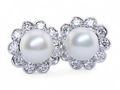 Pearl and Diamond Earrings