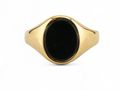 Vintage Oval Bloodstone Pinky Ring In 9kt Yellow Gold