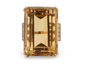 18ct Gold and Platinum Citrine and Diamond Cocktail Ring est 50ct