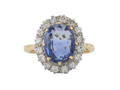 18ct Gold Sapphire and Diamond Cluster Ring
