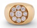 18ct Gold Diamond Cluster Signet Ring18ct Gold Diamond Cluster Signet Ring