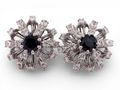 18ct White Gold Sapphire and Diamond Cluster Earrings18ct White Gold Sapphire and Diamond Cluster Earrings