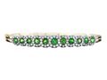 Demantoid Garnet and Diamond Bangle in Silver on 18ct Gold