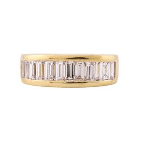 Vintage Channel Set half Eternity Band, Circa 1960