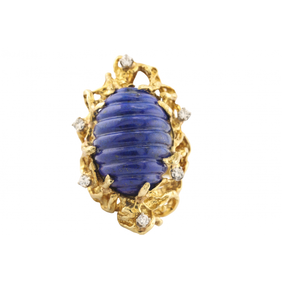 18ct Gold Lapis Lazuli and Diamond Cocktail Ring18ct Gold Lapis Lazuli and Diamond Cocktail Ring18ct Gold Lapis Lazuli and Diamond Cocktail Ring18ct Gold Lapis Lazuli and Diamond Cocktail Ring