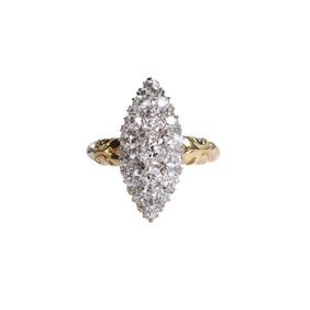 18ct Gold Diamond Marquise Ring
