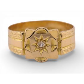 Victorian 18ct Gold Diamond Band Ring