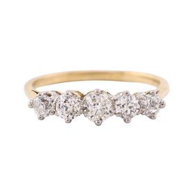 18ct Gold Diamond Five Stone Ring