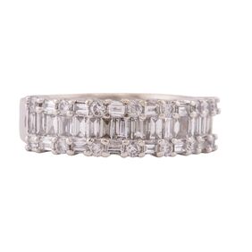 A DIAMOND-SET HALF ETERNITY RING