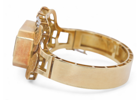 Vintage Statement 40.0ct Citrine Set BangleVintage Statement 40.0ct Citrine Set Bangle