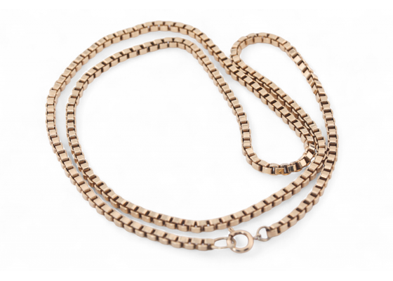 1970s Heavy Box Chain In 9kt Yellow Gold