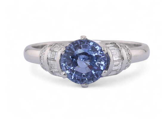 Retro Sapphire and Diamond Dress Ring