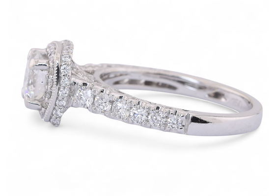 Diamond Halo Cluster Ring