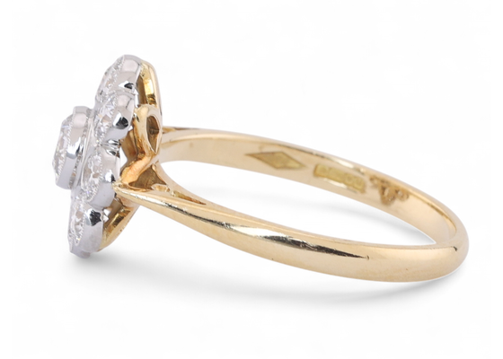 Diamond daisy cluster ring